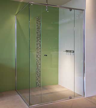MODE™ - Semi Frameless Shower  Screen - In Situ Tile Floor Shower Recess - Bathroom Ensuite - Newtown Geelong - Supplied & Installed by - geelongsplashbacks.com.au